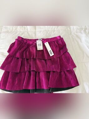 MIA Fuchsia Tiered Pleated Skirt